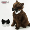 Gentleman Pet Cat Scarf Newest Design Blanco y negro Cat Bow Tie